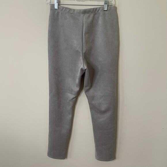 T Tahari Gray Faux Leather Leggings NWT Sz M - Picture 5 of 5